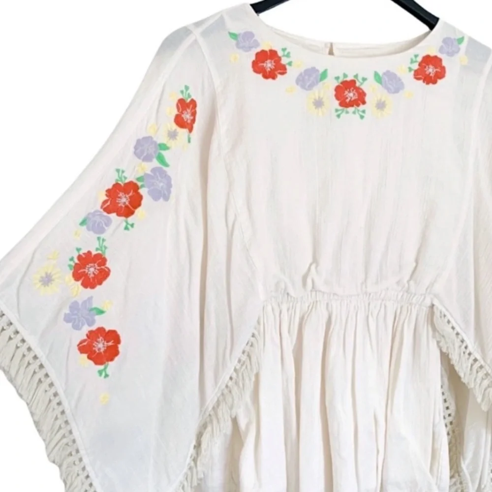 Cat & Jack Dolman Sleeve Embroidered Tunic Top